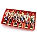 Naimo Set of 6 Christmas Wooden Nutcracker Soldier with Weapon Ornament Decoration for Home