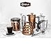 OPUX Coffee Canister | Stainless Steel Airtight Coffee Container with Scoop | Coffee Storage for Coffee Beans, Ground, Tea with Co2 Valve and Date Tracker | Coffee Jar (21 oz Copper)