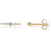 PAVOI 14K Gold Plated 925 Sterling Silver Posts Drop Dangle Cubic Zirconia Stud Earrings for Women | Gold Statement Gradient Crawler Studs Earring