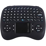 iPazzPort Mini Wireless Keyboard with Backlit and Touchpad for Android TV Box and Raspberry Pi 3 and HTPC KP-810-21TL (2017 Updated Version)