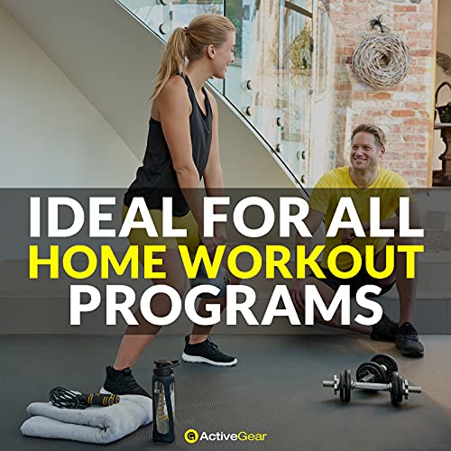 ActiveGear Large Exercise Mat 6'x5'x7mm Workout Mat for Home Durable Home Gym Flooring Non