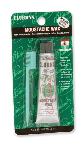 Clubman Moustache Wax Neutral 0.50 Oz (Pack of 10)