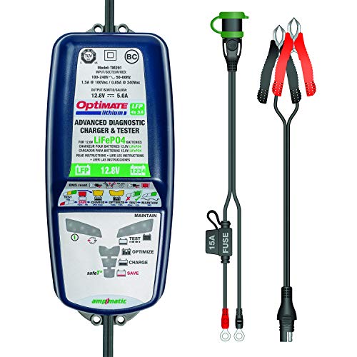 Optimate Tecmate optimate lithium 4s 5a, tm-290, 10-stappen 12.8v 5a gesloten accu besparende lader & druppellader - Image 4