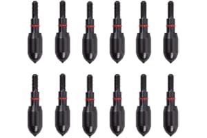 SOPOGER Practice Archery Field Points - 12 Pack 100/125 Grain 5/16 Screwed-in Target Arrow Tips Alloy Arrowheads for Recurve Compound Bow Crossbow Hunting Shooting