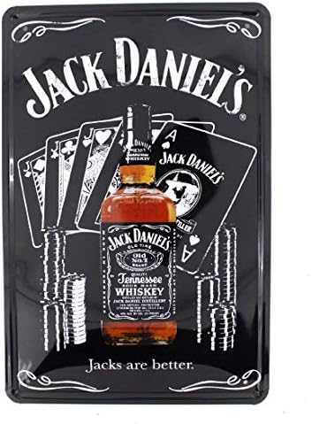 Lilyanaen New Tin Sign Metal Sign Jack Daniels Beer Whiskey Vintage StyleCoffee Decoration for Outdoor & Indoor 8"x12"