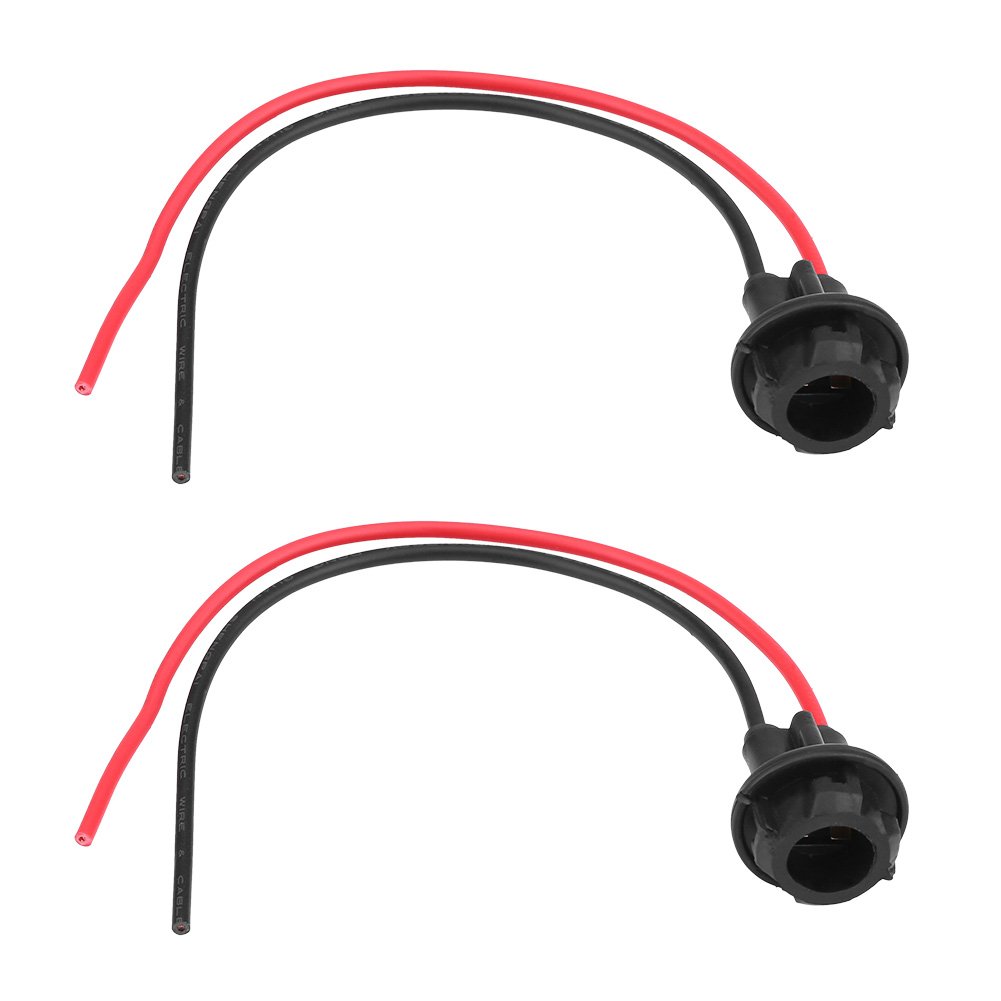 Keenso Bulb Socket Holder, 2Pcs DC 0V-12V Rubber Car Light Bulb Socket T10 Bulb Holder Light Bulb Extension Socket Holder Connector for Cars, Bikes, Trucks, Trailers, Boats