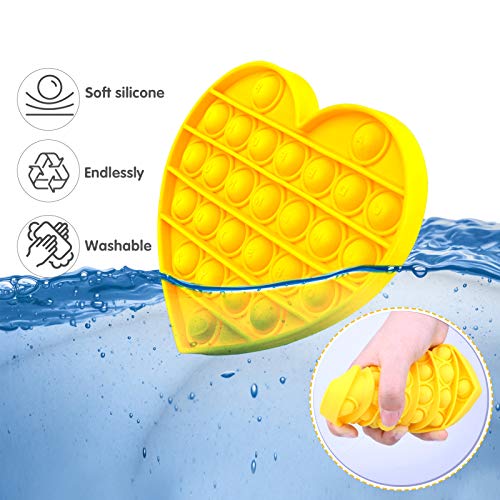 Nazano Push Pop Bubble Fidget Sensory Toy, Bubble Fidget Toy Set, Silicone Stress Relief Puzzle Game Toys, Stress Reliever Squeeze Sensory Toy, Autism Special Needs for Kids and Adults (Purple)