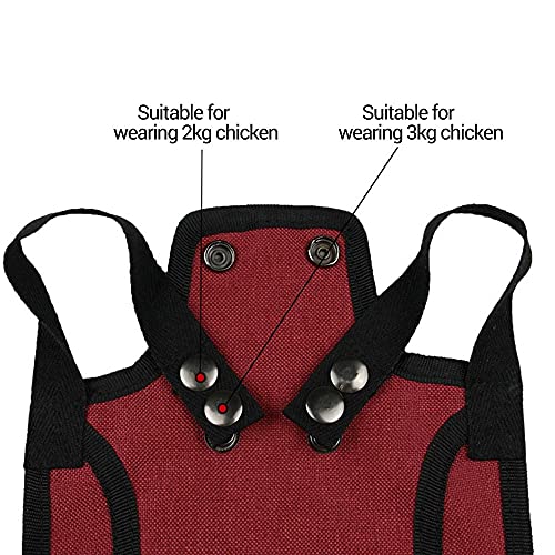 MiOYOOW Hühnersattel, Hühnerschürze Hühnerjacke mit verstellbaren Huhn Kleidung für kleine mittlere Hühner – Bild 3