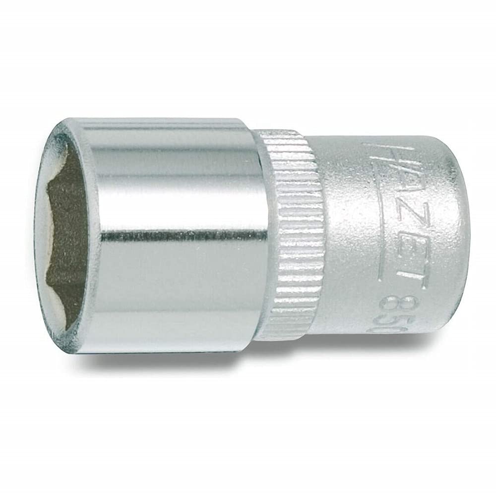 HAZET 850A-3/16 25 mm 6-Point Hexagon Traction Profile Socket - Chrome-Plated/Polished