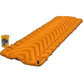 KLYMIT Insulated Static V Lite Inflatable Sleeping Pad | Comfortable, Lightweight, Easy to Inflate, Portable Air Bed for Hiking, Backpacking &amp; Camping &mdash; Orange