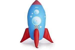 FUNBOY Giant Inflatable Kids Rocketship Sprinkler, Perfect for Backyard Summer Fun and Entertainment