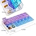 Pill Organizer, HoFire BPA Free Twice A Day Travel 7 Day Weekly Pill Box Case Large Compartments to Hold Vitamins, Cod Liver Oil, Supplements and Medication(Large, Purple & Blue)