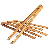 Mr.Art Wood Mini Wooden Appetizer Tongs (Pack Of 4), 6