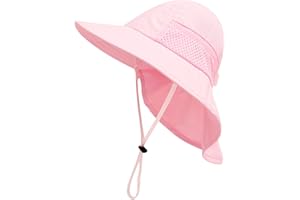 XIAOHAWANG Baby Sun Hats Toddler UPF 50+ Beach Hat for Girl Boy Bucket Cap Kid Summer Caps Neck Flap