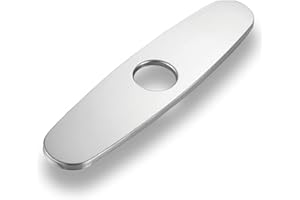 AVXBYR Hole Cover Deck Plate Escutcheon 10 Inch for Bathroom or Kitchen Sink Faucet Single Hole, Escutcheon Plate 304 Stainless Steel Base Plate Brushed Nickel