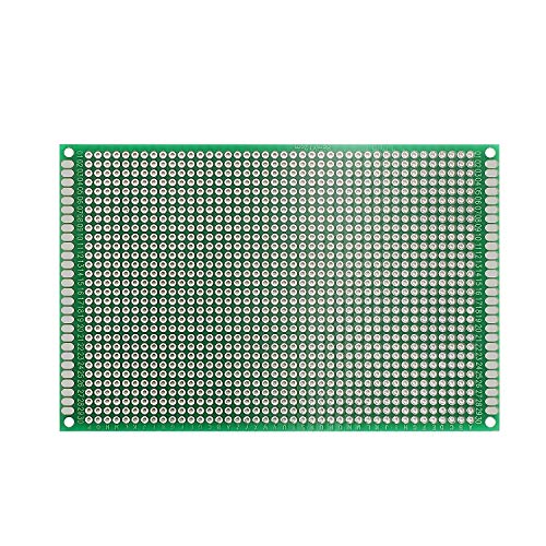 LampVPath (Pack of 2) PCB Prototype Board, Double Sided PCB Proto Board for DIY Solder Breadboard, 8cm X 12cm(3.150" X 4.724") Universal Printed Circuit Board