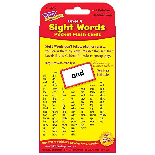 Sight Words Level A Pocket Flash Cards