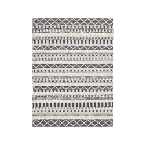 Signature Design by Ashley Karalee Tribal 5 x 7 Medium Pile Rug with Geometric Design, Ivory & Brown at Amazon