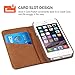 iPhone SE Case, Benuo [Vintage Book Series 2] iPhone 5S Genuine Leather Case, Protective Folio Case Flip Cover [1 Card Slot] with Stand for Apple iPhone SE 5S 5Decorative Stitching (Stylish Brown)