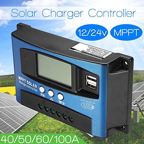 Zoomarlous 40A-100A MPPT Solar Panel Regulator Charge Controller 12V/24V Auto Focus Tracking Device