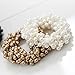 LOVEF 3 Pcs Fashion Women Pearls Beads Hair Band Rope Scrunchie Ponytail Holder