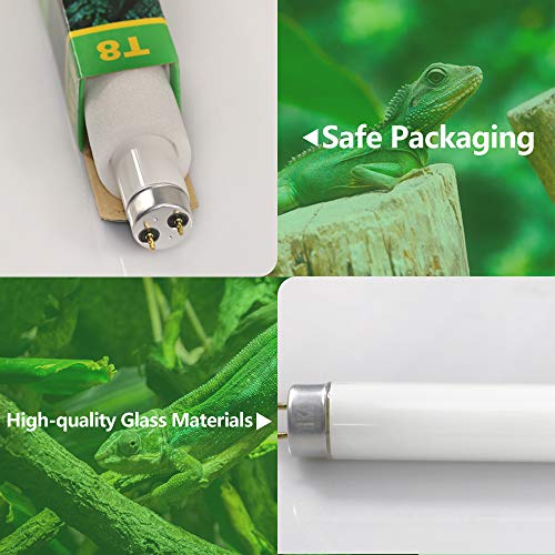 LUCKY HERP 18inch 15W T8 UVB 5.0 Reptile Light, UVA UVB Bulb