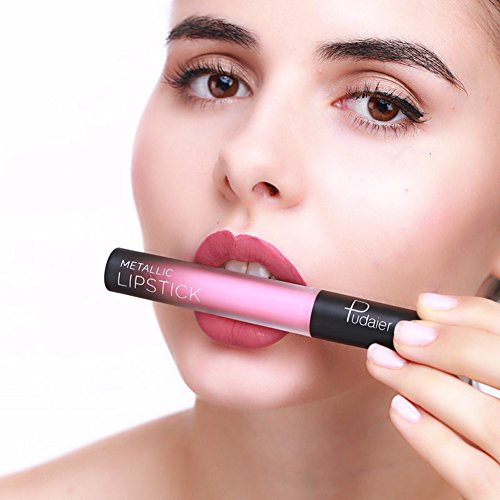 Lip Gloss Set 6 Colors, PUDAIER Waterproof Long Lasting Matte Liquid Lipstick Beauty Lip Gloss (6PCS)