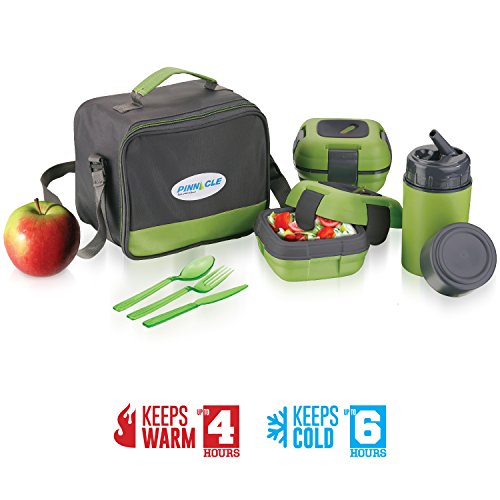 Lunch Box Bag Set for Adults and Kids ~ Pinnacle Insulated Leakproof Thermal Lunch Kit Lunch Bag Thermo bottle 2 Lunch…