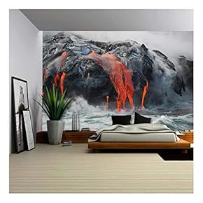 Red Hot Lava from Kilauea Volcano on The...