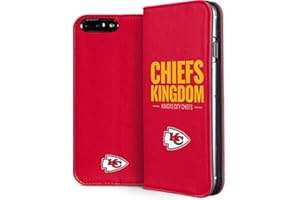 Skinit Folio Phone Case Compatible with iPhone 8 Plus - Officially Licensed NFL Kansas City Chiefs Team Motto Design Red
