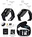Smart Watch Bluetooth Fitness Tracker, Qidoou Android iOS Compatible Smartwatch of SIM SD Card Slot, Waterproof Pedometer Sleep Calorie Monitor Call/Message Music Clock for Kids Men Women (Black)