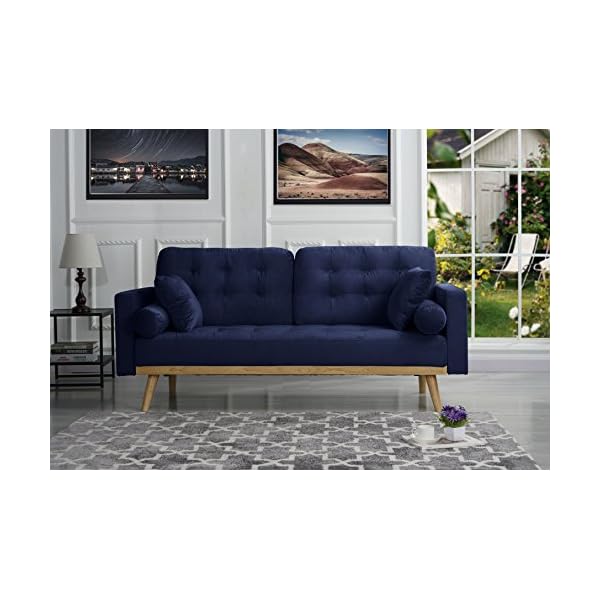 Sofamania MidCentury Sofas, Navy