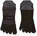 Injinji 2.0 Men's Run Midweight No Show Toesocks, Black/Gray, Large