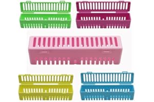 ELICTECH Plastic Dental Autoclave Container Sterilization Plastic Cassette Dental Box for Dental Instruments Dust-proof Cover (5-Pack)