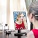 Dressing Table Makeup Mirror with Lights - 10.7 inches Dimmable Led Touch Screen Makeup Mirror as Portable Natural Daylight Lighted Make Up Mirror Battery Operated Idea for Every Woman