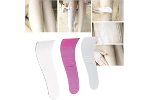 JOWXSX Portable Hair Wax Cleansing Spatulas Sticks Mask Scraper Plastic Waxing Applicator & Depilatory Creams Hair Waxing Removal Beauty Tools, White and Rose Red 3 Pcs