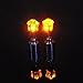 LED Earrings 4 Pair Glowing Light Up Multicolor Bright Fashion Ear Studs Party Crown Shape (4 color)