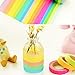 massmall Rainbow tape Washi Tape Masking Decorative Tapes for DIY Scrapbooking Crafts Wrapping Thin 12 Rolls