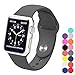 Apple watch band 42mm,XIYA Soft Silicone Replacement Sport style for Apple Watch Models (Gray,42mm)