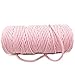 Pink Macrame Cord Natural Cotton Rope Wall Hanging Plant Hanger Craft Making Knitting Cord Rope 3mm Diameter (3mm Baby Pink 328 ft)
