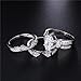 MABELLA Trio Sterling Silver Cubic Zirconia CZ Marquise Wedding Ring Set Anniversary for Women