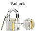 6pcs Transparent Lock Set, Sopoby Visible Cutaway Pin Tumbler Keyed Padlock Clear Locks for Locksmith Beginner