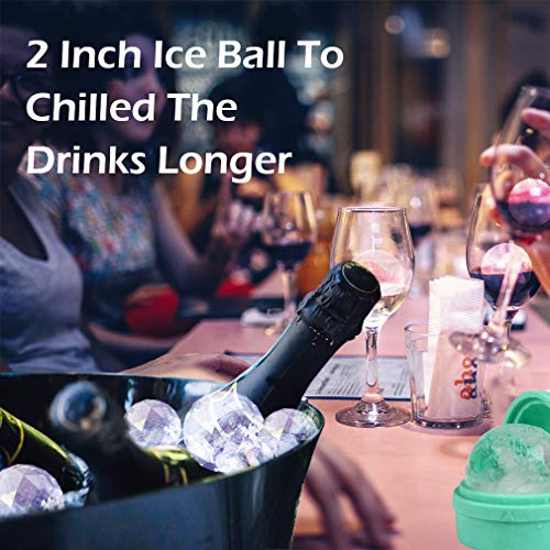 Ice Cube Tray, Diamond Ball Shape Ice Trays Foodgrade Silicone Ice