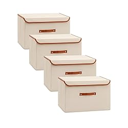 Tuza 4 Pack Large Fabric Storage Bins with