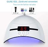 LKE LED UV Nail Lamp Gel Polish Dryer 3 Timers Digital Display USB Auto Sensor view 2