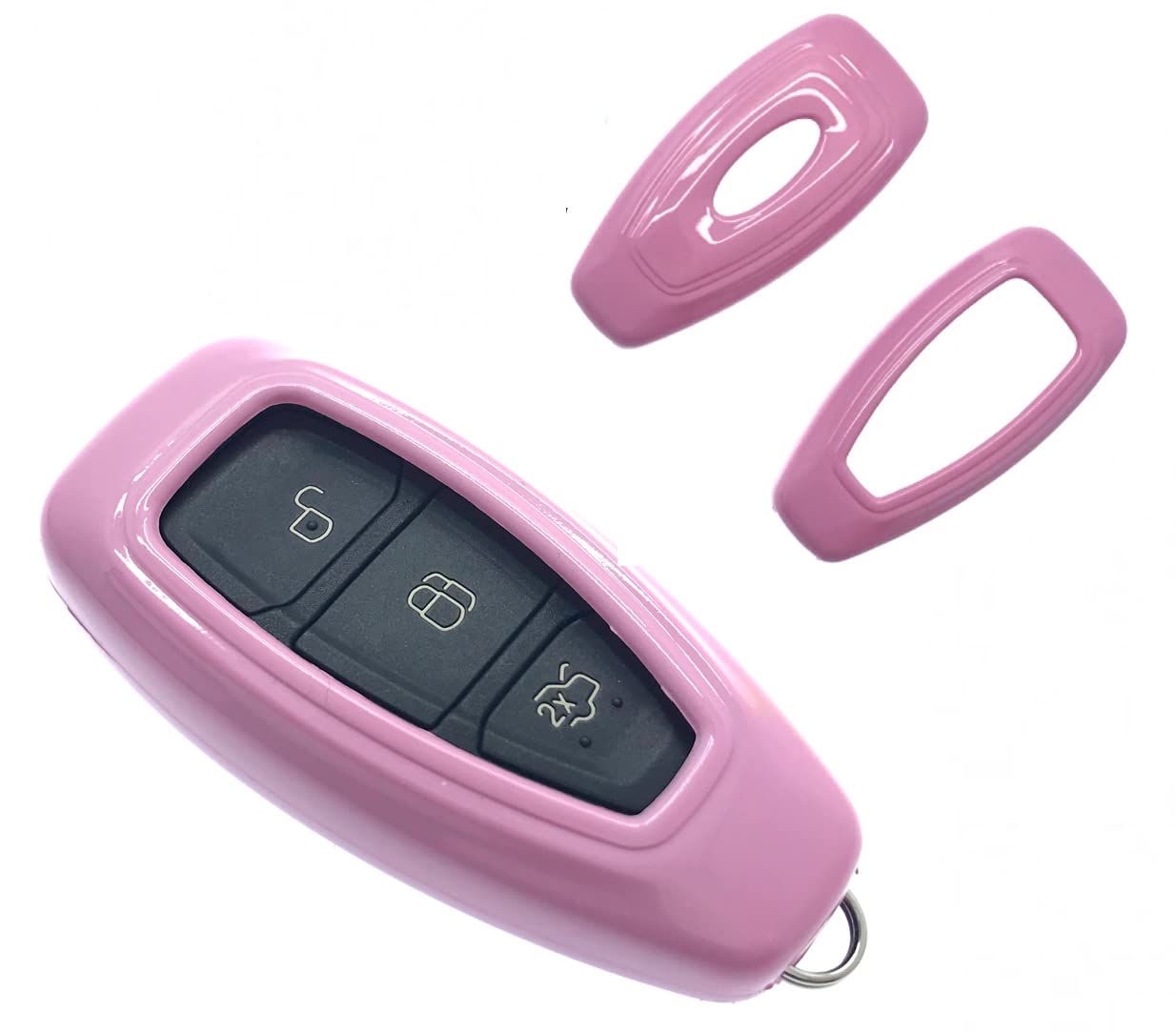 HIGH QUALITY ABS HARD PLASTIC GLOSSY KEY FOB PROTECTIVE SHELL CASE FOR FORD S-MAX / B MAX / C- MAX / FOCUS / MONDEO / KUGA / FIESTA FUSION ST 3 BUTTON REMOTE KEYLESS SMART KEY FOB