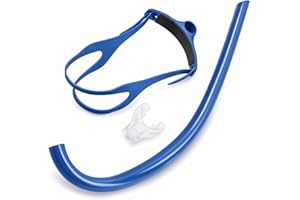 Swim Snorkel Lap Swimming,Swimming Front Mounted Snorkel with Silicone Mouthpiece Swim Training Breath Gear for Swimming