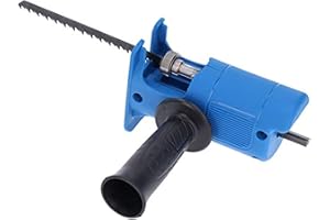 Portable Reciprocating Saw Adapter for Electric Drill Converts to Saw with 3 Blades for Wood and Metal Cutting