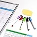 Large Dry Erase Monthly Magnetic Calendar Set for Refrigerator, Magnetic White Board and Fridge Calendar, 5 Multi-Color Markers with Magnets Included