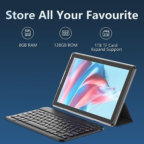 ECOPAD 2023 Android Tablet with Keyboard, Android 13 Tablet 8GB RAM